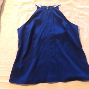 Never worn , royal blue silk Ann Taylor top